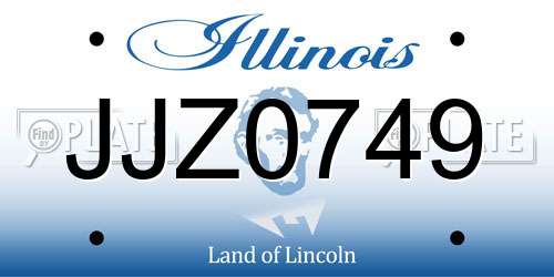 JJZ0749 Illinois License Plate