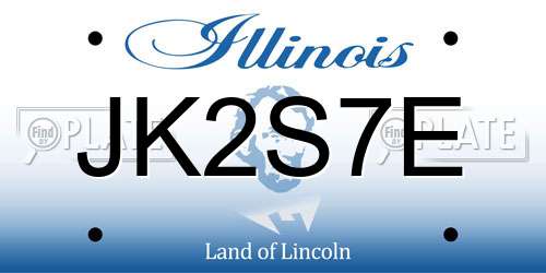 JK2S7E Illinois License Plate