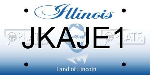 JKAJE1 Illinois License Plate