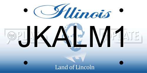 JKALM1 Illinois License Plate