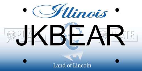 JKBEAR Illinois License Plate