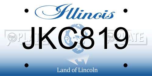 JKC819 Illinois License Plate