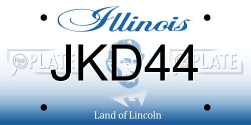 JKD44 Illinois License Plate