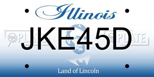 JKE45D Illinois License Plate