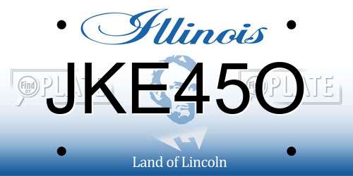 JKE45O Illinois License Plate