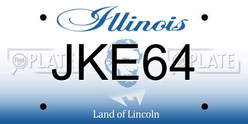 JKE64 Illinois License Plate