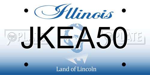 JKEA50 Illinois License Plate