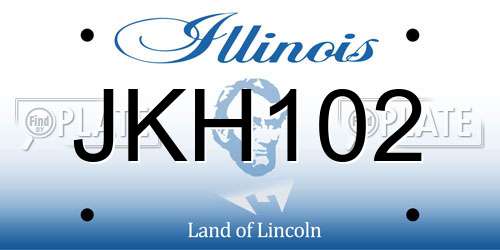 JKH102 Illinois License Plate