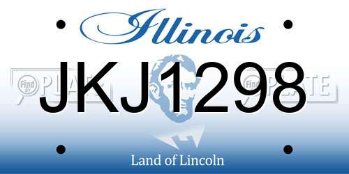 JKJ1298 Illinois License Plate