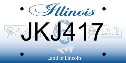 JKJ417 Illinois License Plate