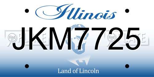 JKM7725 Illinois License Plate