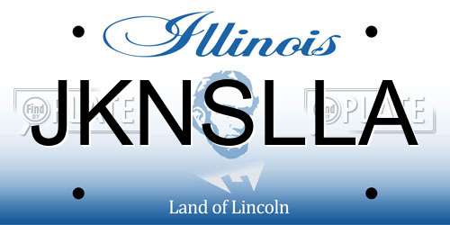 JKNSLLA Illinois License Plate