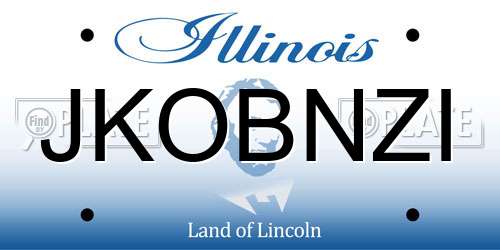 JKOBNZI Illinois License Plate