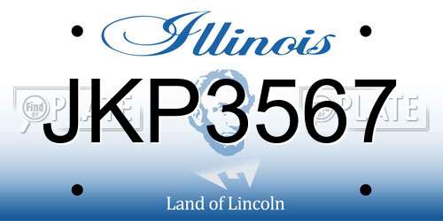 JKP3567 Illinois License Plate