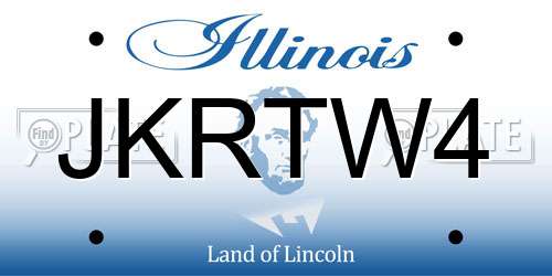 JKRTW4 Illinois License Plate