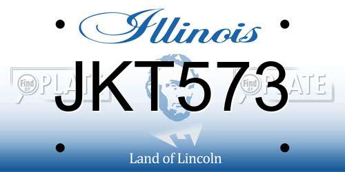 JKT573 Illinois License Plate