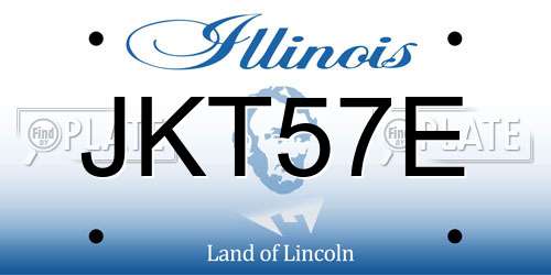 JKT57E Illinois License Plate