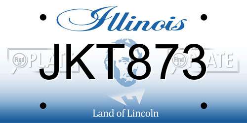 JKT873 Illinois License Plate