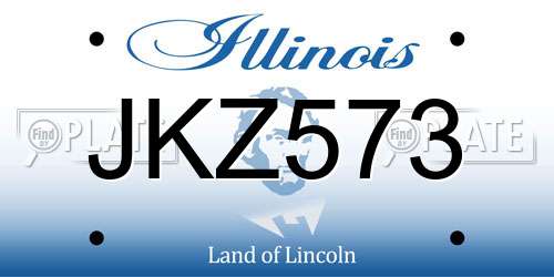 JKZ573 Illinois License Plate