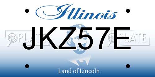 JKZ57E Illinois License Plate