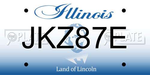 JKZ87E Illinois License Plate