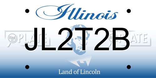 JL2T2B Illinois License Plate