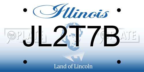 JL2T7B Illinois License Plate