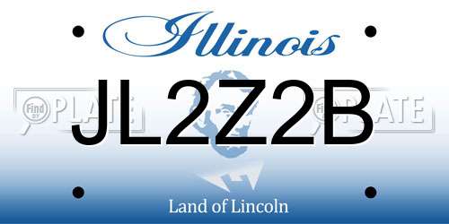 JL2Z2B Illinois License Plate