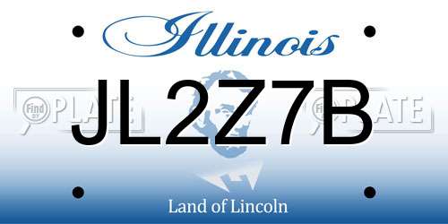 JL2Z7B Illinois License Plate