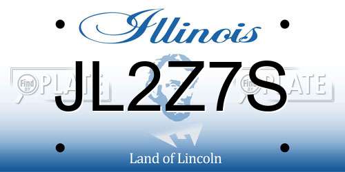 JL2Z7S Illinois License Plate
