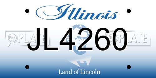 JL4260 Illinois License Plate