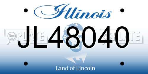 JL48040 Illinois License Plate