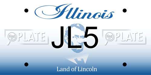 JL5 Illinois License Plate