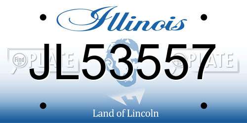JL53557 Illinois License Plate