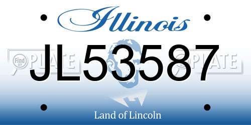 JL53587 Illinois License Plate