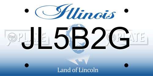 JL5B2G Illinois License Plate