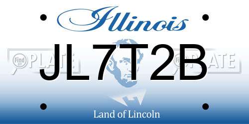 JL7T2B Illinois License Plate