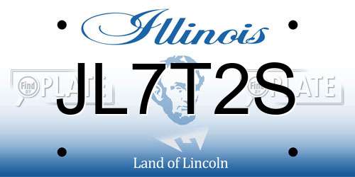 JL7T2S Illinois License Plate