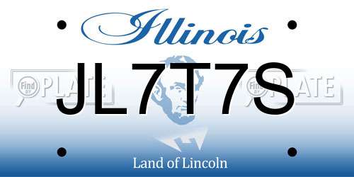 JL7T7S Illinois License Plate