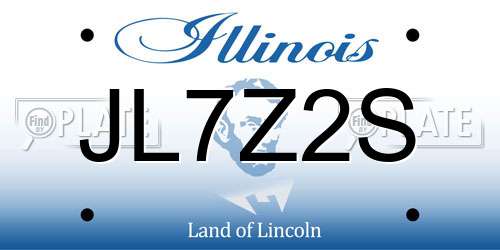 JL7Z2S Illinois License Plate
