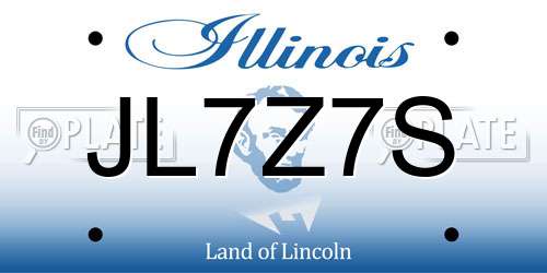 JL7Z7S Illinois License Plate