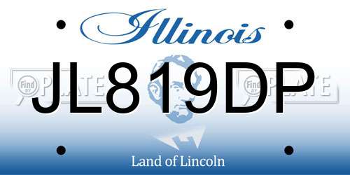 JL819DP Illinois License Plate