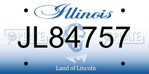 JL84757 Illinois License Plate