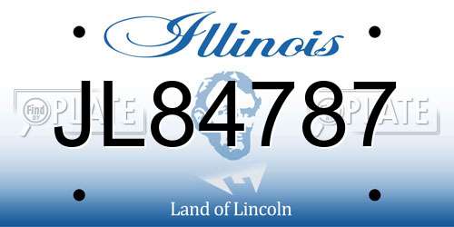 JL84787 Illinois License Plate