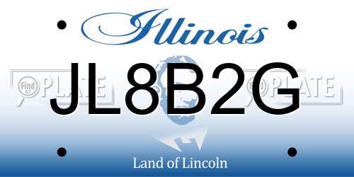 JL8B2G Illinois License Plate