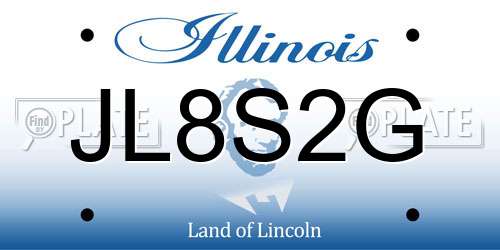 JL8S2G Illinois License Plate