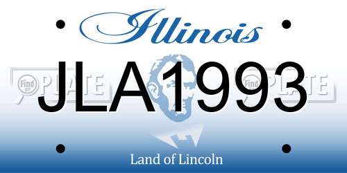 JLA1993 Illinois License Plate