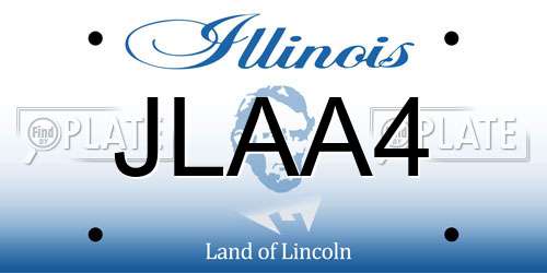 JLAA4 Illinois License Plate