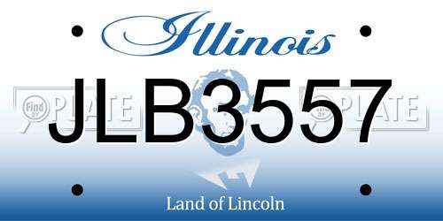 JLB3557 Illinois License Plate