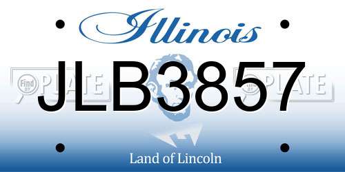JLB3857 Illinois License Plate